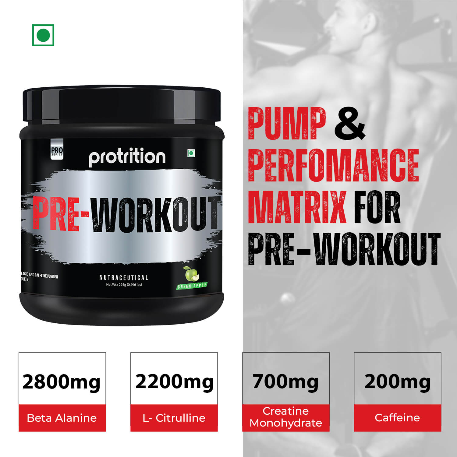 Raw Whey Protein 80% 1kg + Pre-Work Out 225g+ BCAA Orange 200g + Shaker 400ml