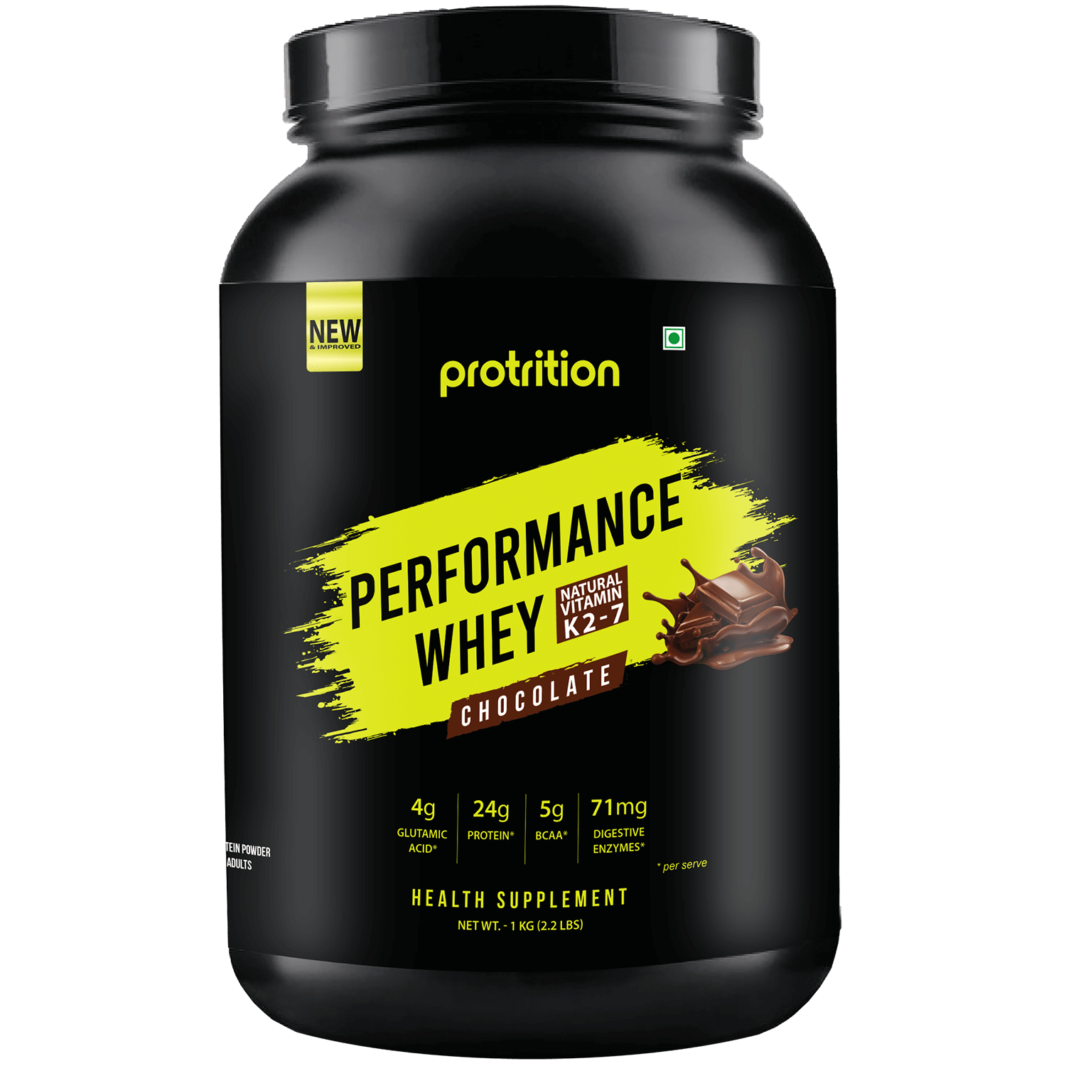 Protrition Performance Whey Protein, 1Kg, Chocolate