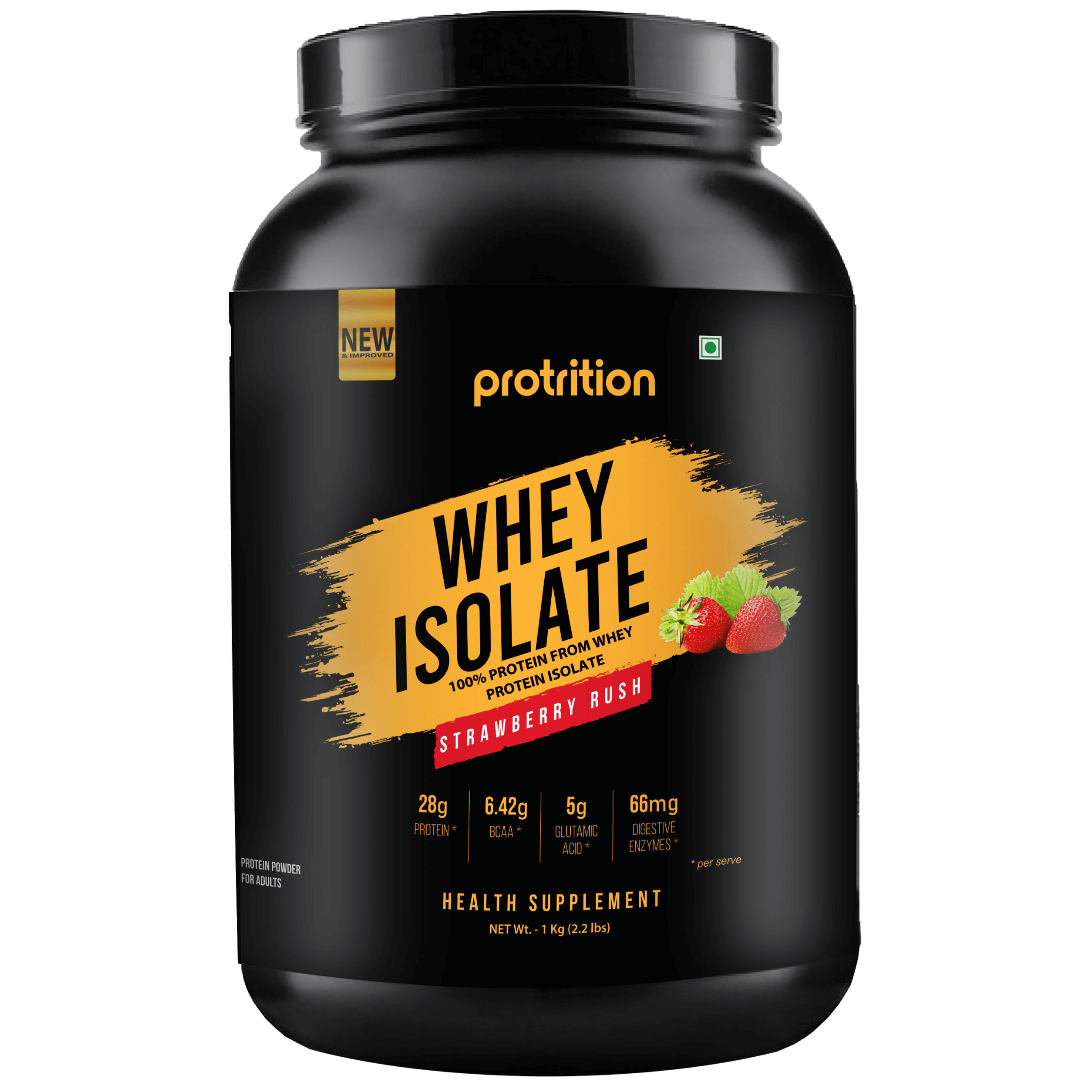 Protrition Whey Isolate, 1Kg, Strawberry Rush