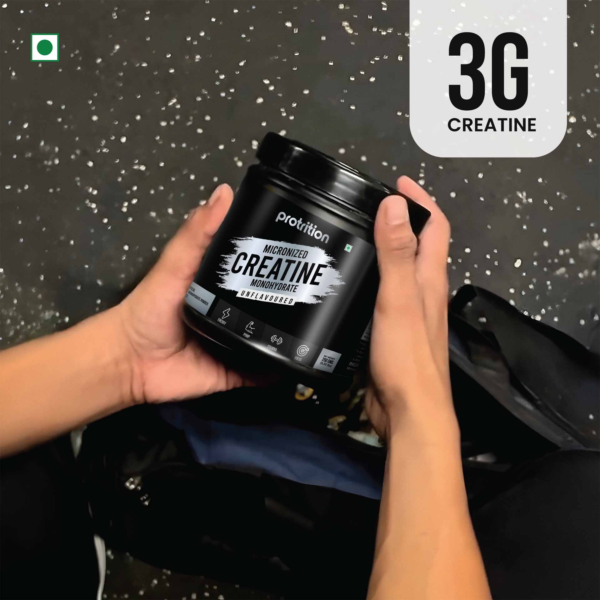 Protrition Micronized Creatine Monohydrate, 250g, Unflavoured