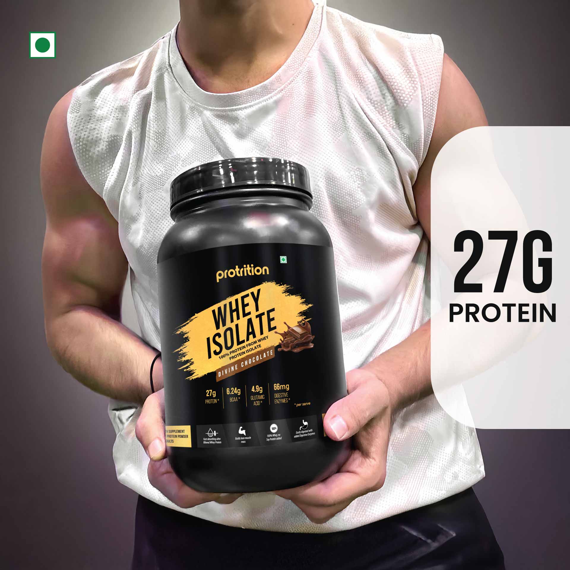 Protrition Whey Isolate, 1Kg, Divine Chocolate