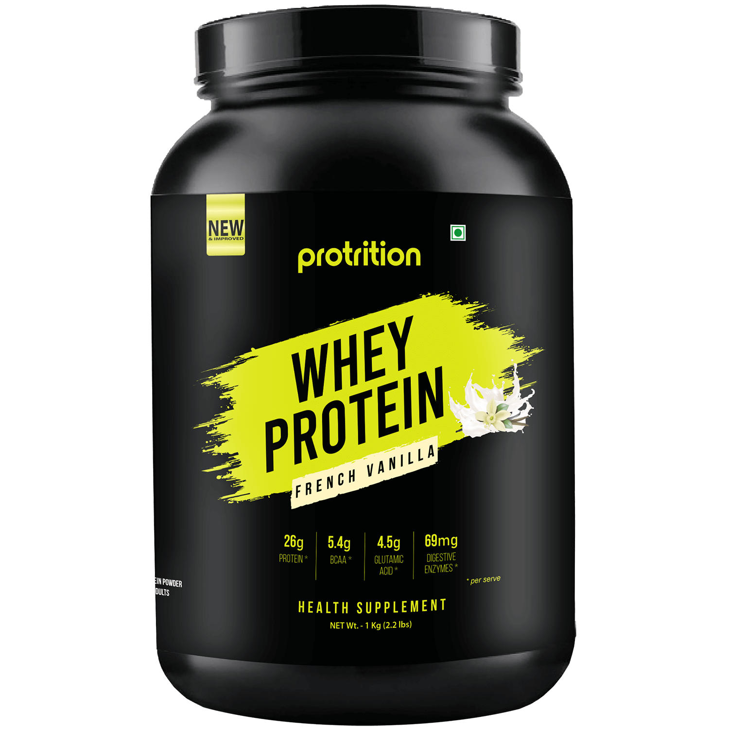 Protrition Whey Protein, 1Kg, French Vanilla